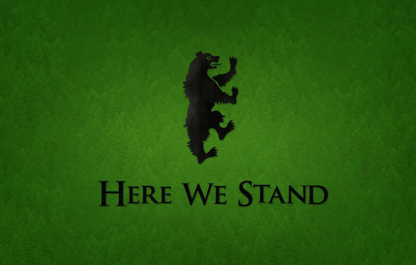 Фото обои green, logo, bear, tree, series, animal, A Song of Ice and Fire, Game of Thrones