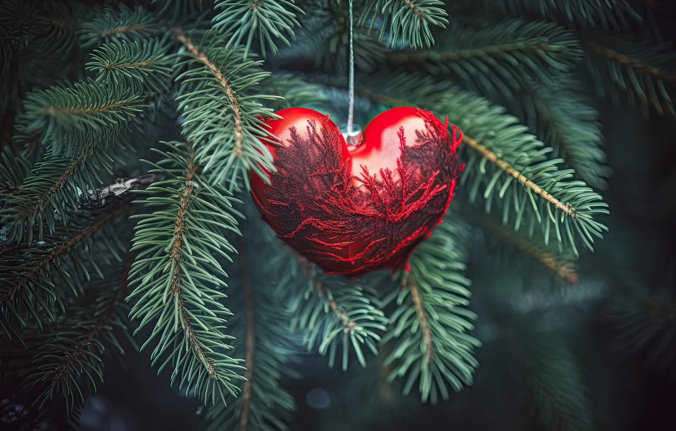 Фото обои любовь, романтика, сердце, Новый Год, Рождество, love, christmas, happy