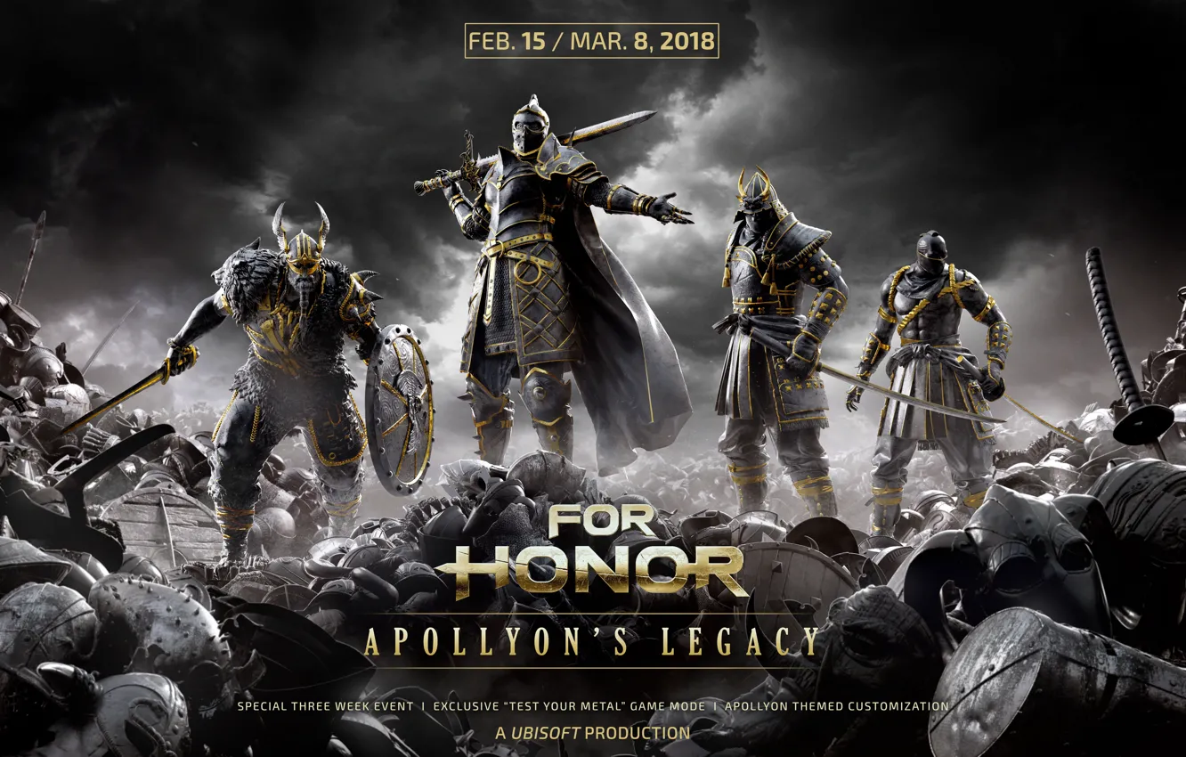 Фото обои Игра, Доспехи, Шлем, Воины, Мечи, Games, Game, For Honor