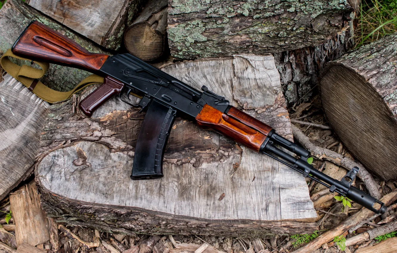 Фото обои оружие, фон, автомат, Калашникова, Ак-74