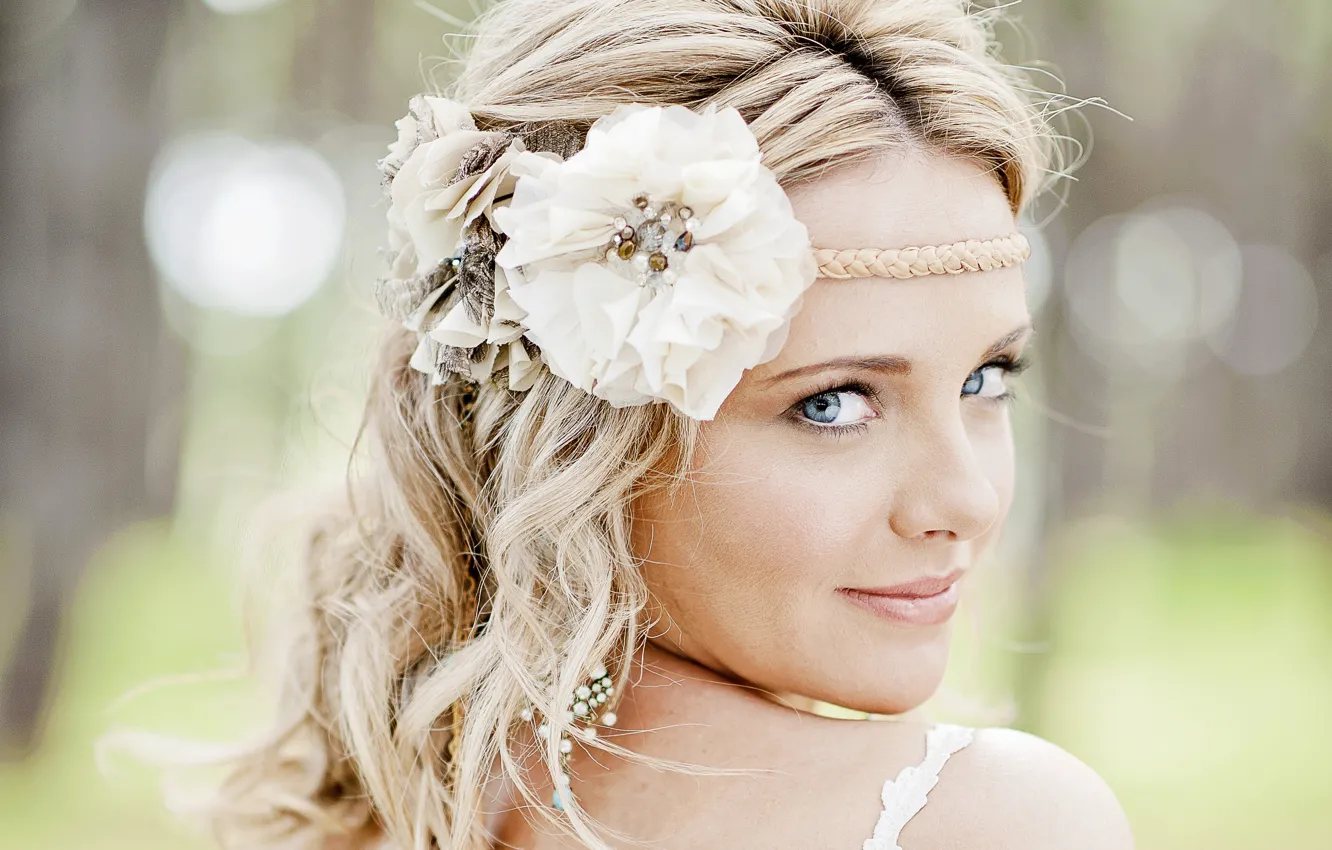 Фото обои девушка, портрет, блондинка