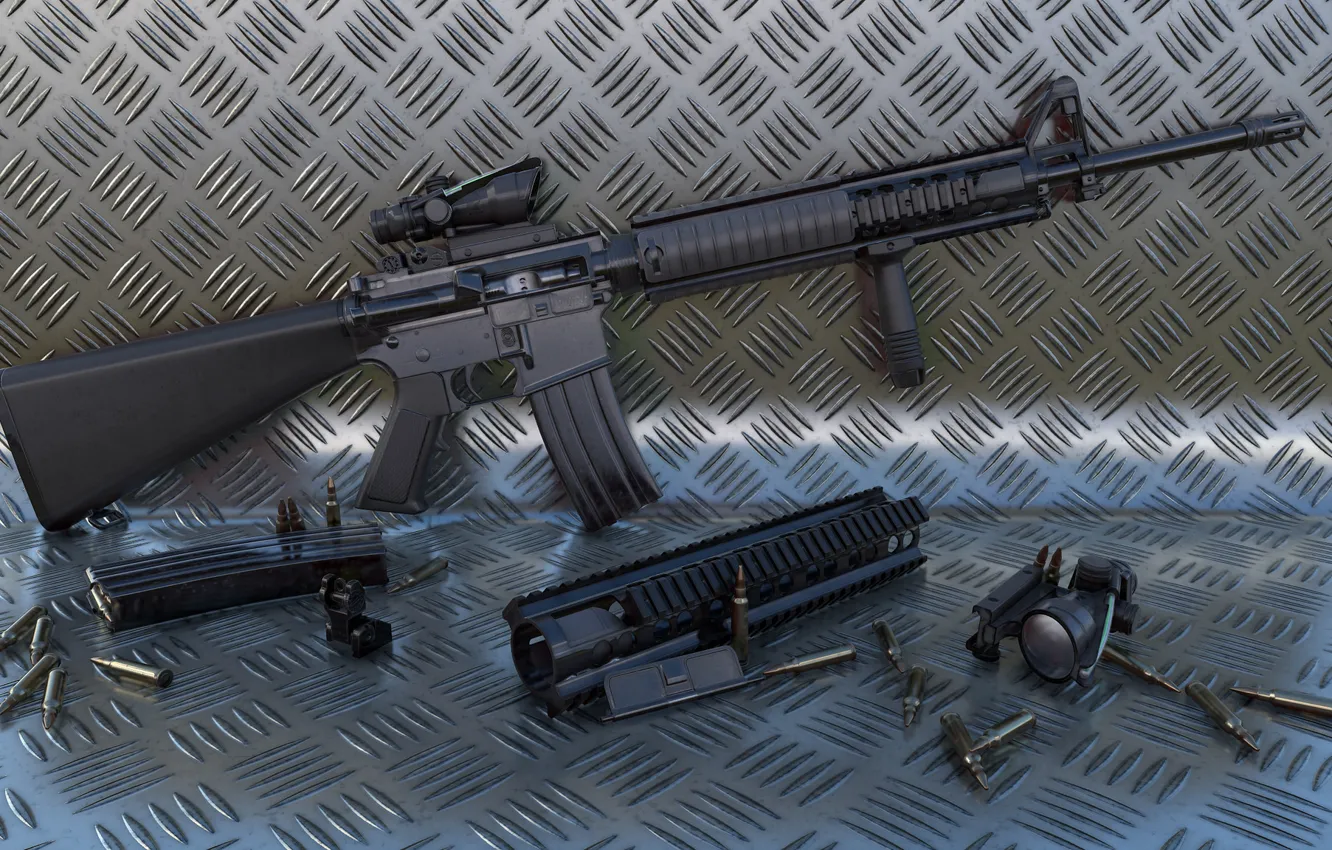 Фото обои оружие, винтовка, автоматическая, M16A4