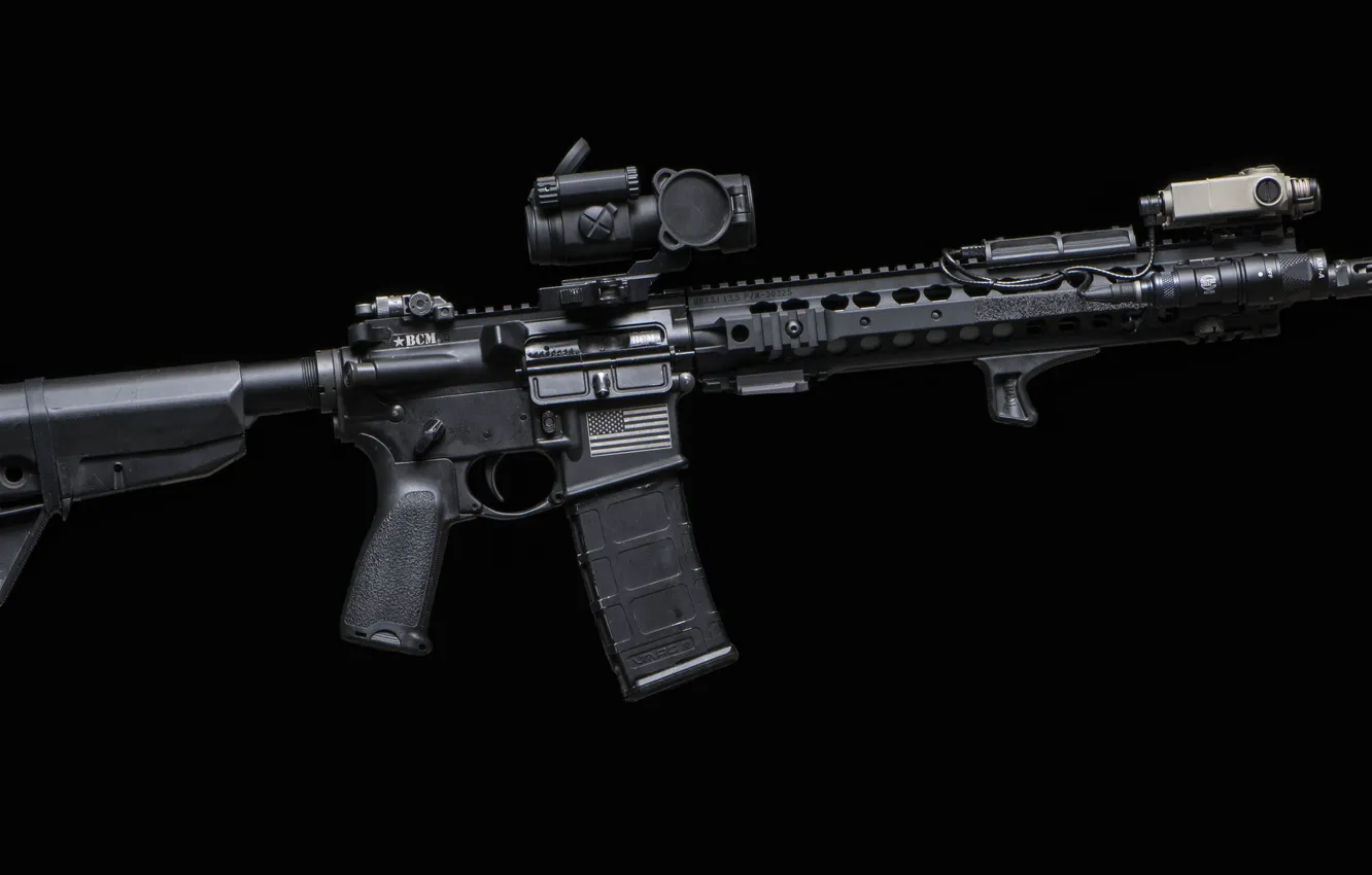 Фото обои оружие, фон, AR-15, полуавтоматическая винтовка