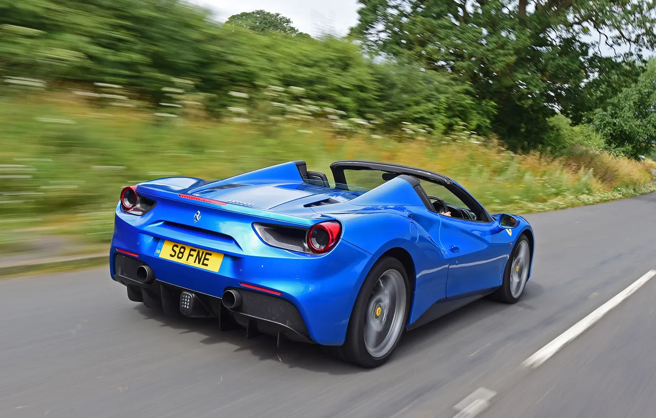 Фото обои Ferrari, 488, Ferrari 488 Spider