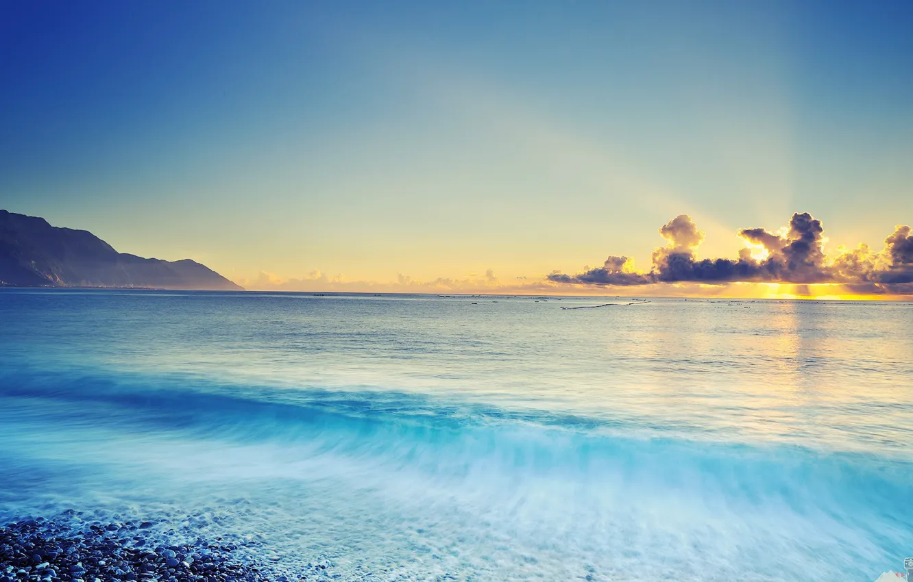 Фото обои beach, sky, landscape, coast, nature, water, clouds, sunrise