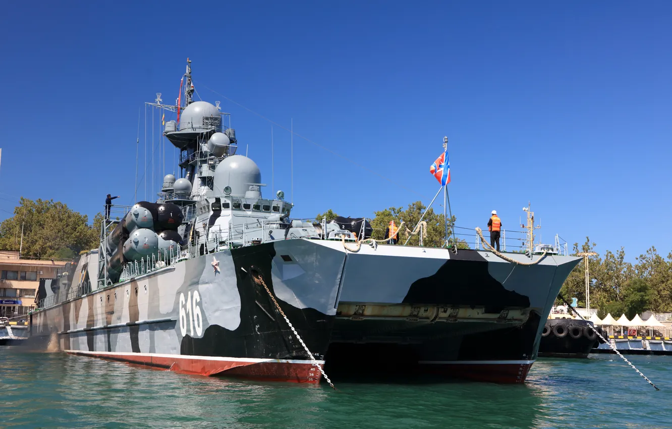Фото обои черноморский флот, самум, ракетный корабль на воздушной подушке