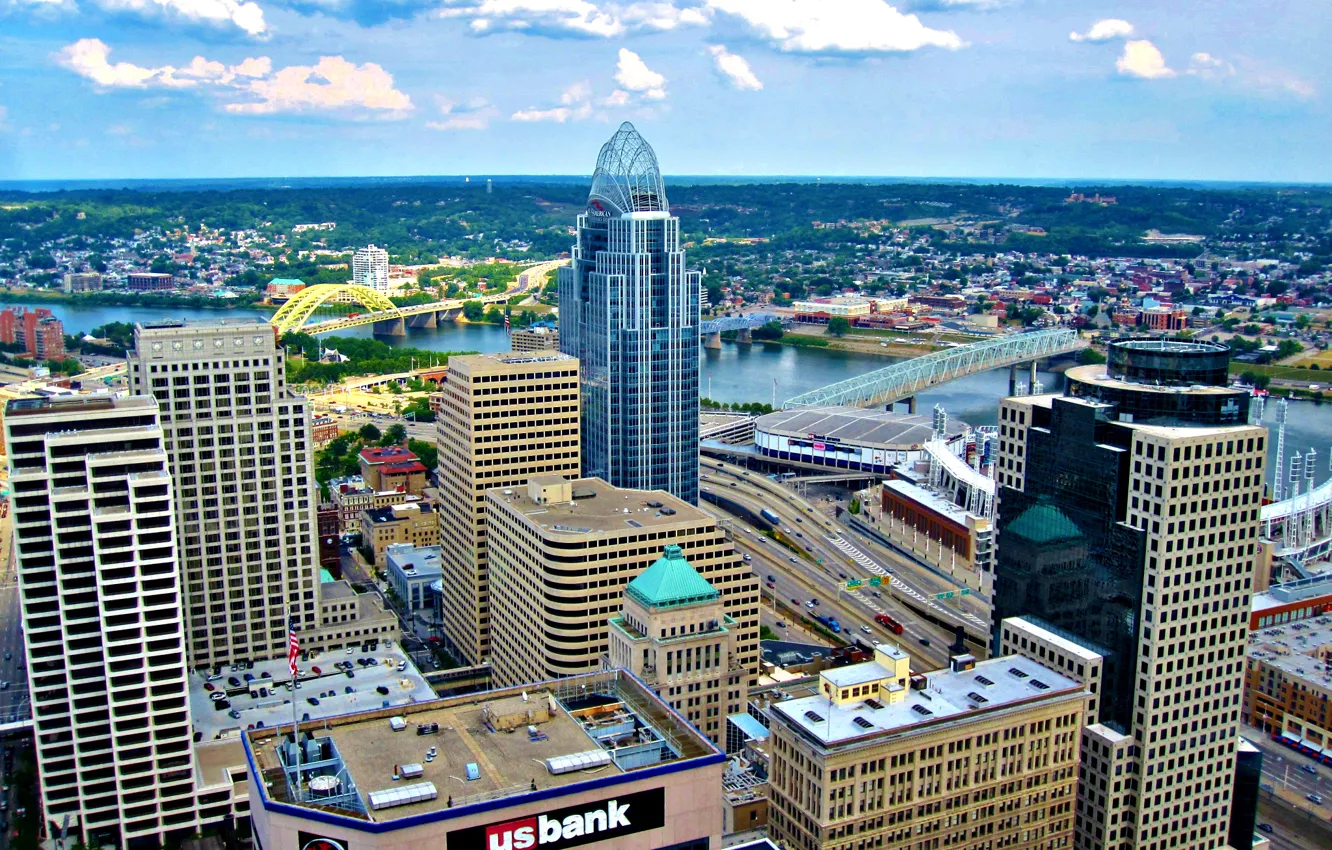 Фото обои city, город, USA, Cincinnati, Ohio