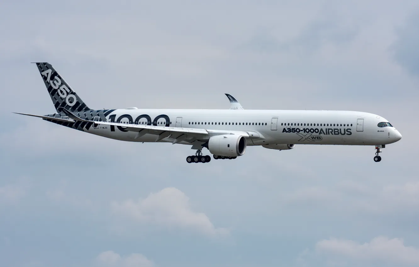 Фото обои лайнер, Airbus, A350-1000