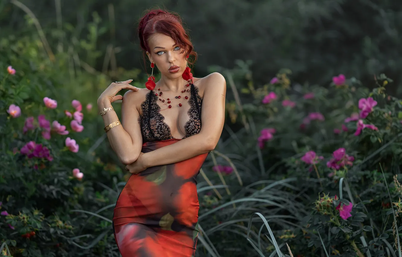 Фото обои model, redhead, Andrzej Car