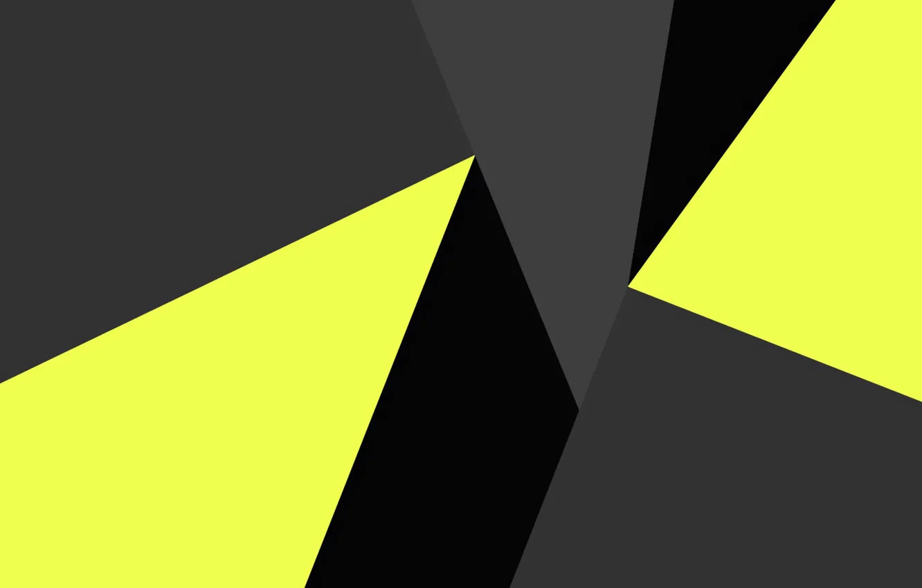 Фото обои желтый, абстракция, серый, черный, геометрия