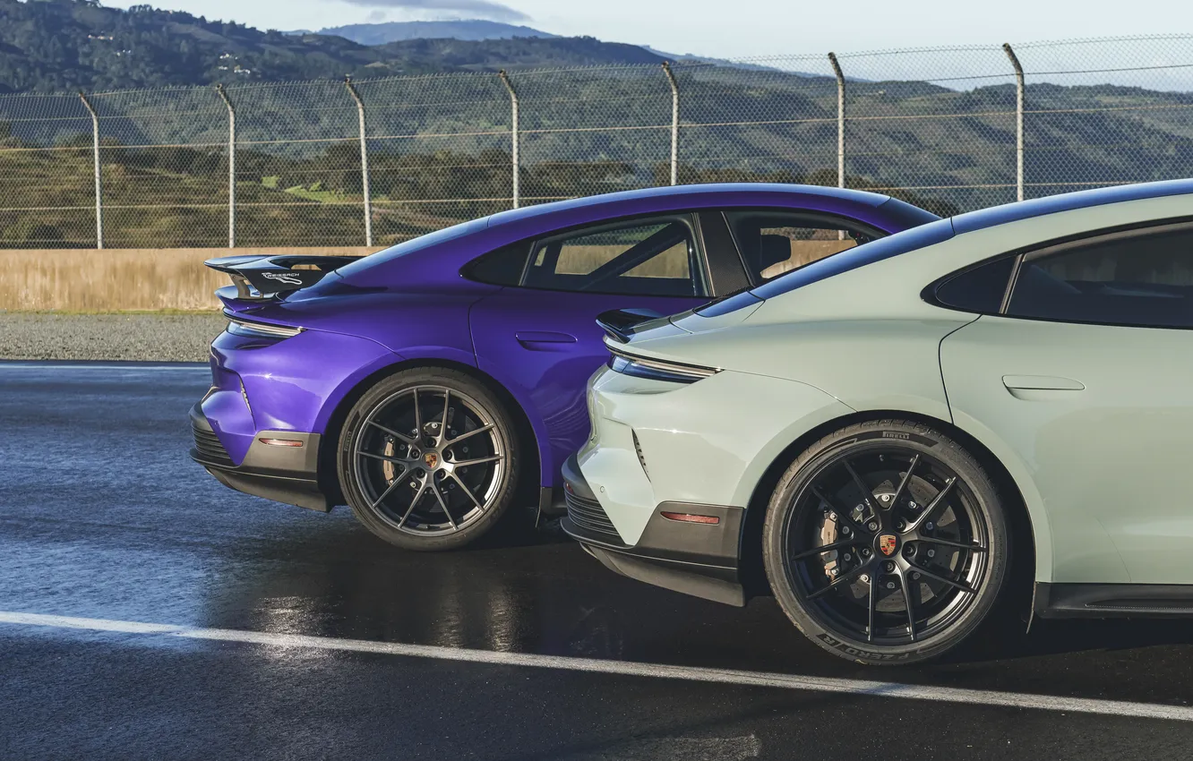 Фото обои Porsche, Taycan, 2024, Porsche Taycan Turbo GT, Porsche Taycan Turbo GT Weissach Package