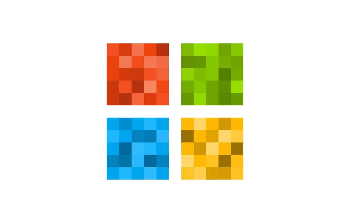 Фото обои логотип, Windows, квадрат, пиксель