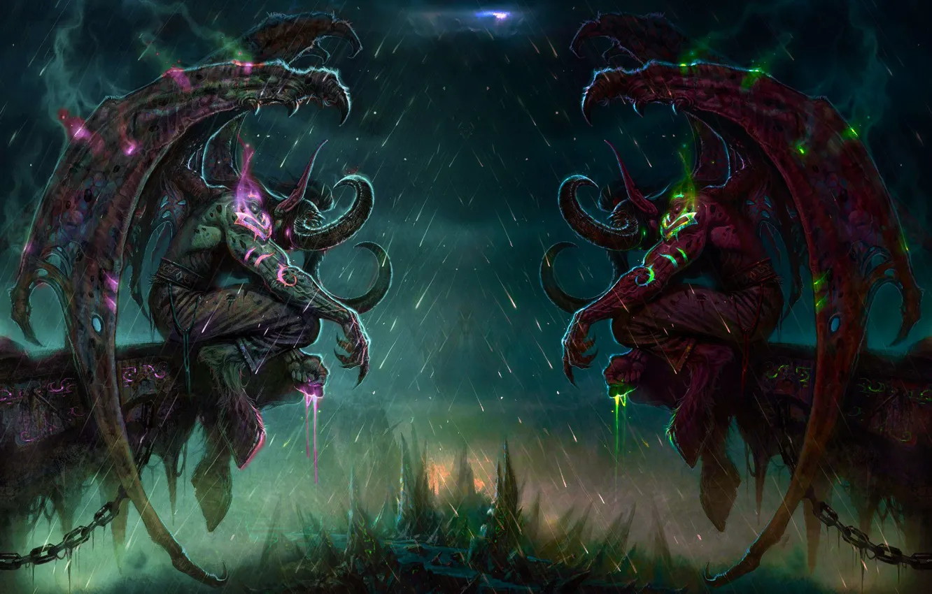Фото обои фэнтези, демоны, World Of Warcraft