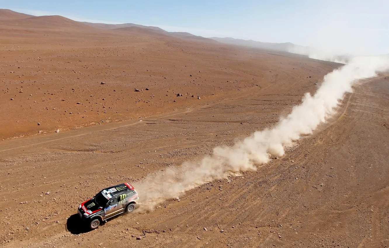 Фото обои Пыль, BMW, Спорт, Пустыня, Гонка, БМВ, Rally, Dakar