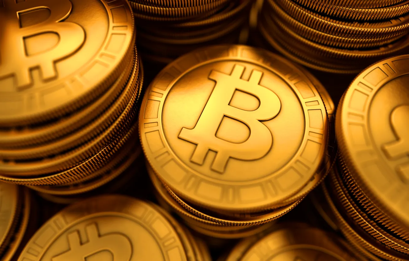 Фото обои размытие, монеты, fon, coins, bitcoin, биткоин, btc