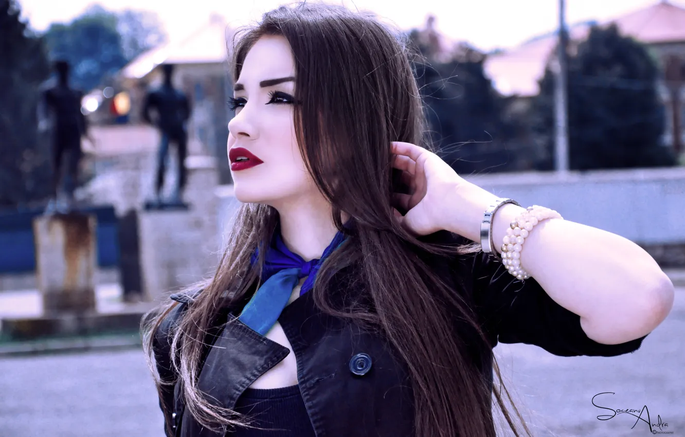 Фото обои model, brunette, andra soceanu
