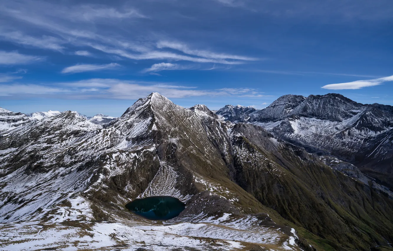 Фото обои Природа, Горы, Озеро, Испания, Aragon