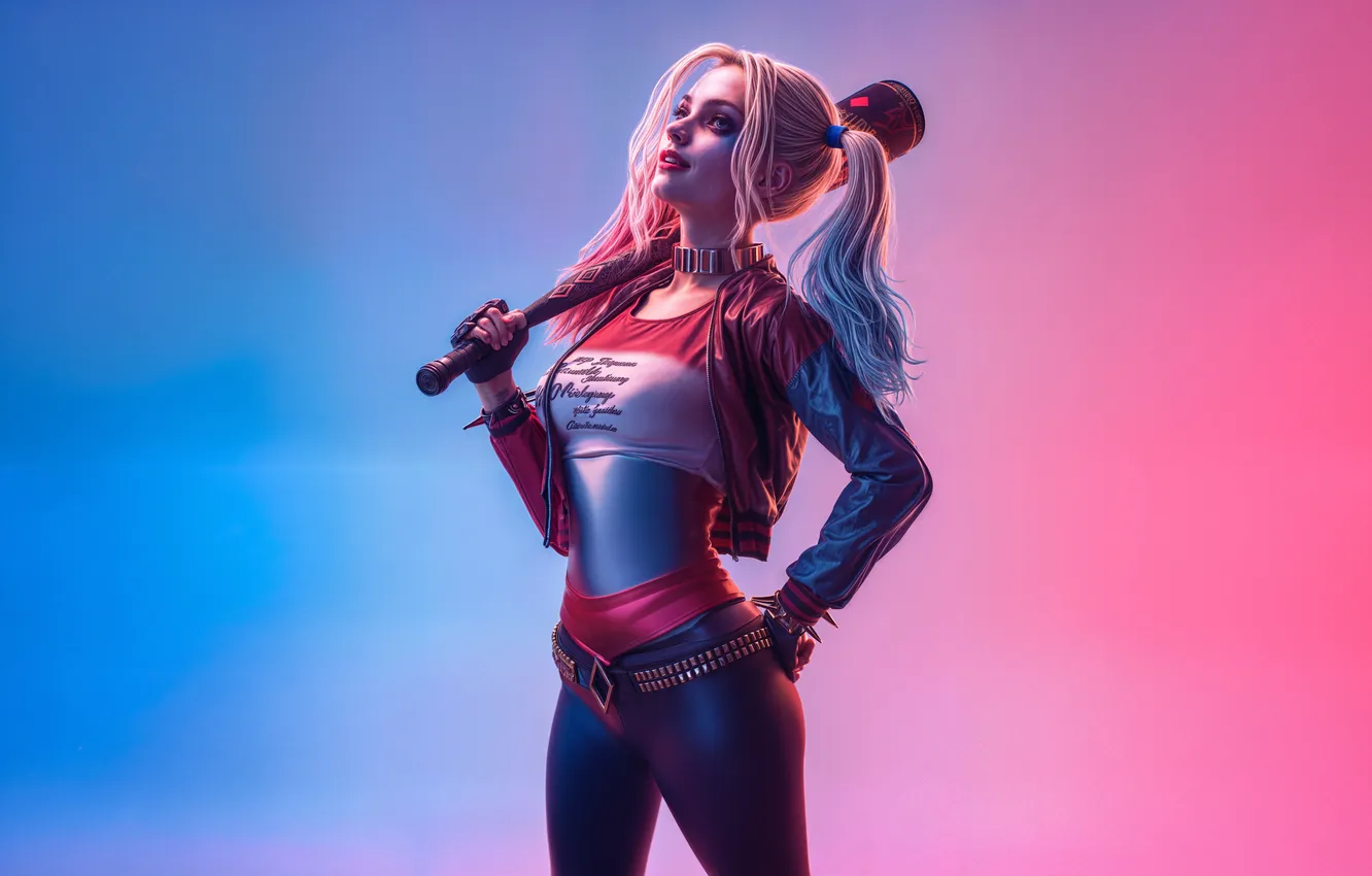 Фото обои harley quinn, heroine, haphazard