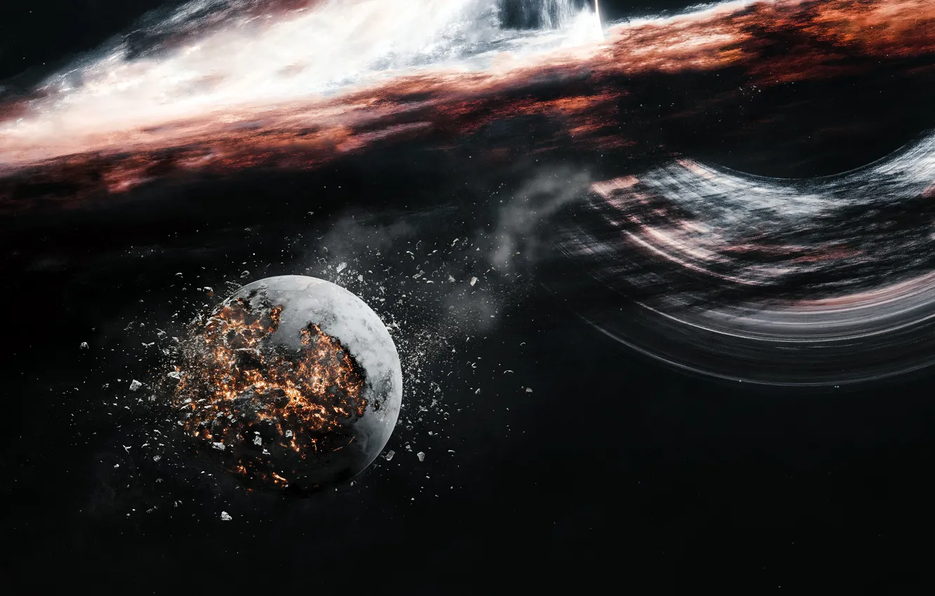 Фото обои Space, Galaxy, Black hole, Extinction, Astronomy, Cosmic phenomena