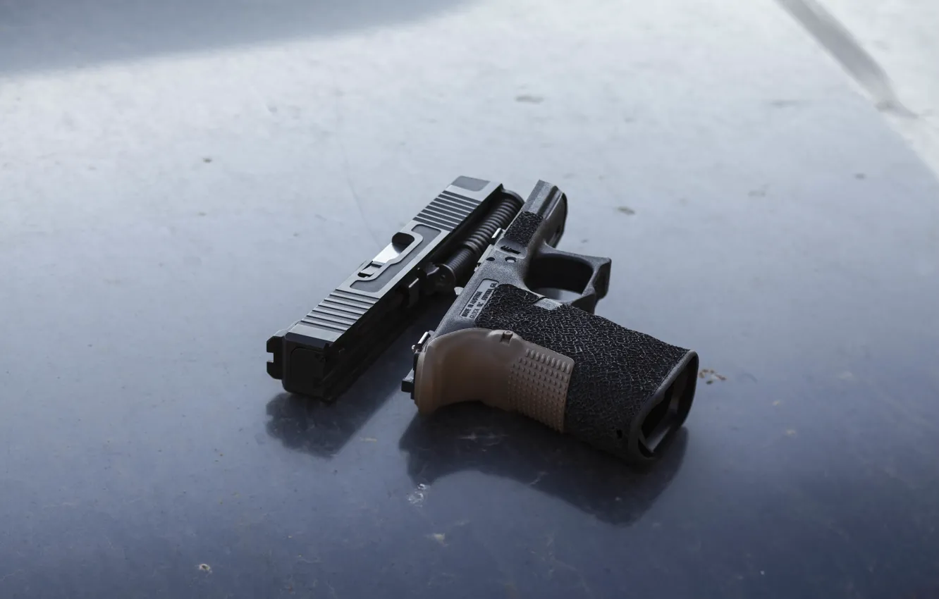 Фото обои пистолет, оружие, Glock, самозарядный