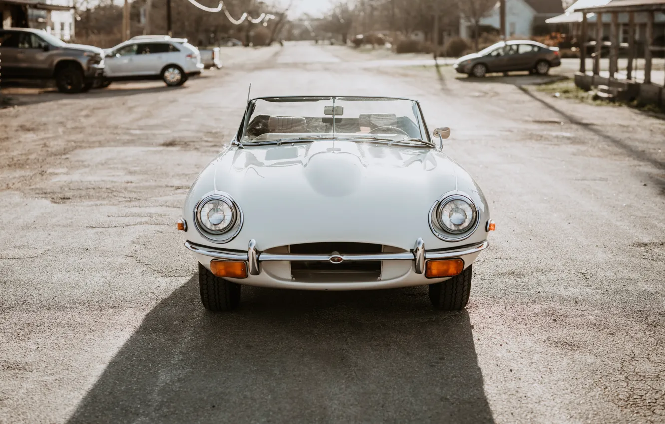 Фото обои Jaguar, 1969, E-Type, front, Jaguar E-Type