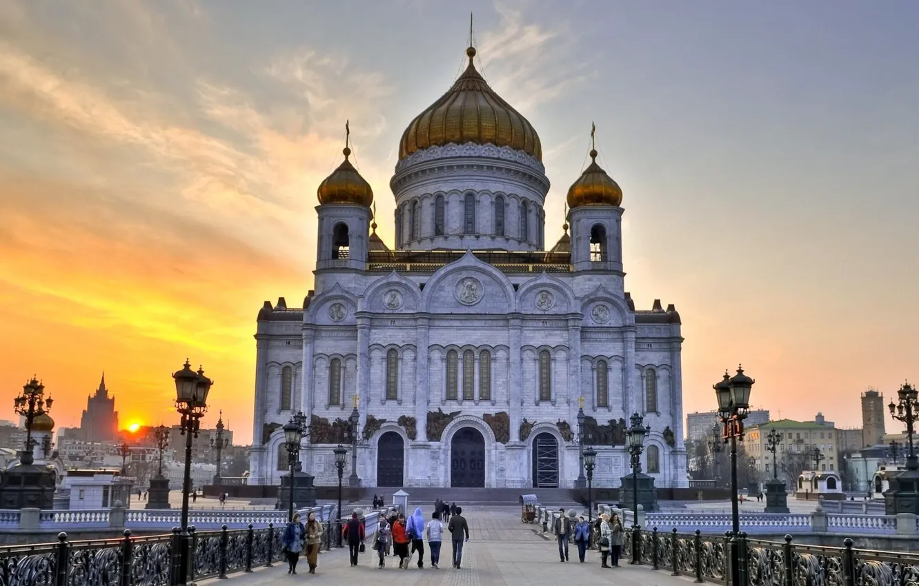 Фото обои фото, церковь, Москва, Россия, храм Христа Спасителя