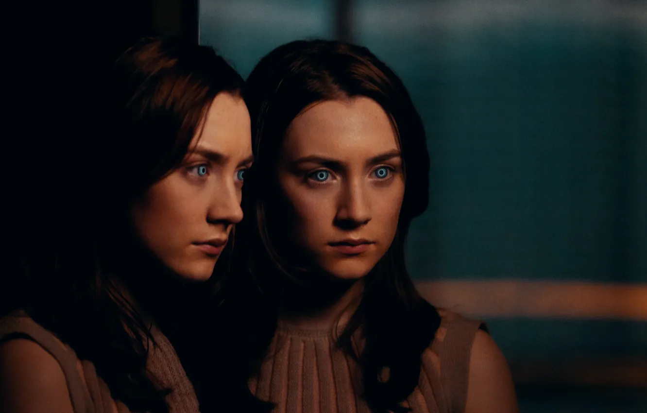 Фото обои глаза, взгляд, девушка, отражение, актриса, зеркало, Saoirse Ronan, Сирша Ронан