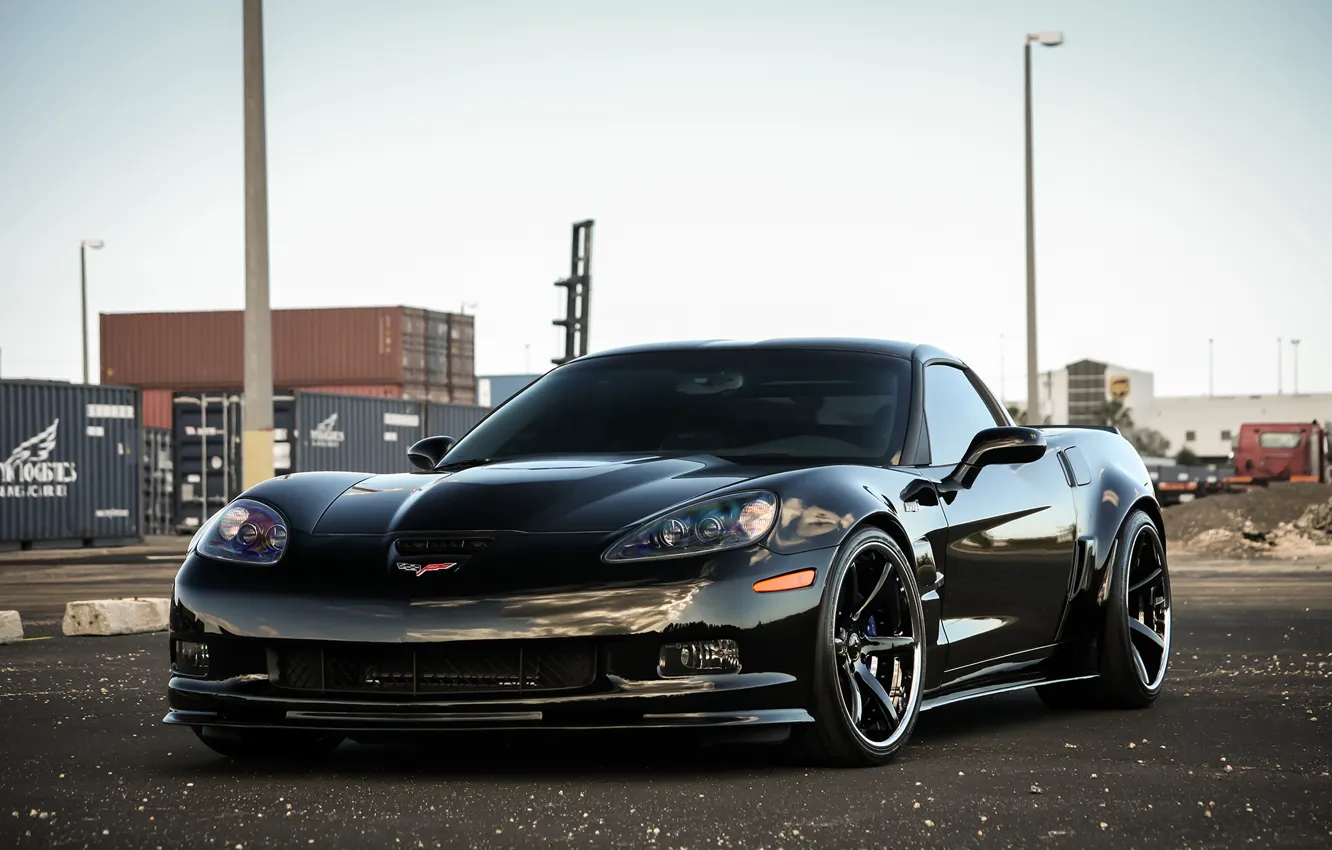 Фото обои Corvette, Chevrolet, black, zr1