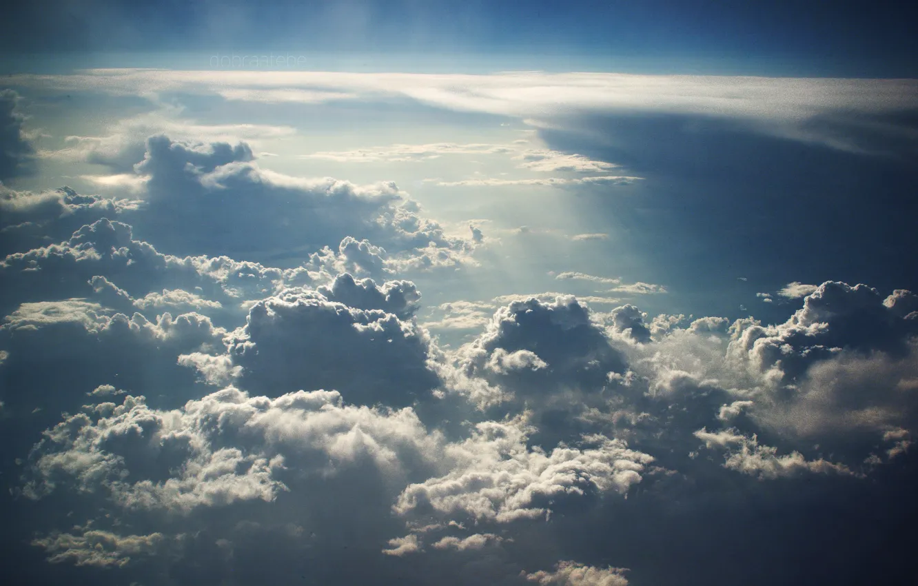 Фото обои небо, облака, горизонт, верх, dobraatebe