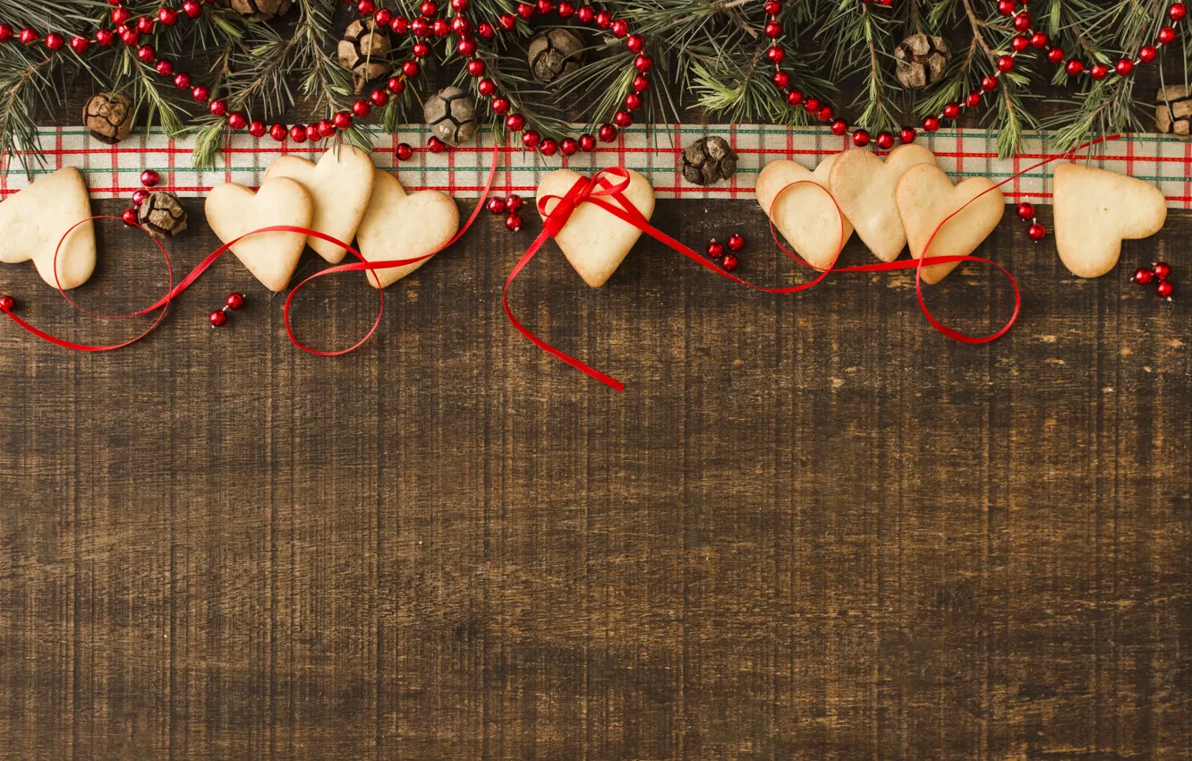 Фото обои украшения, Новый Год, печенье, Рождество, Christmas, wood, New Year, cookies