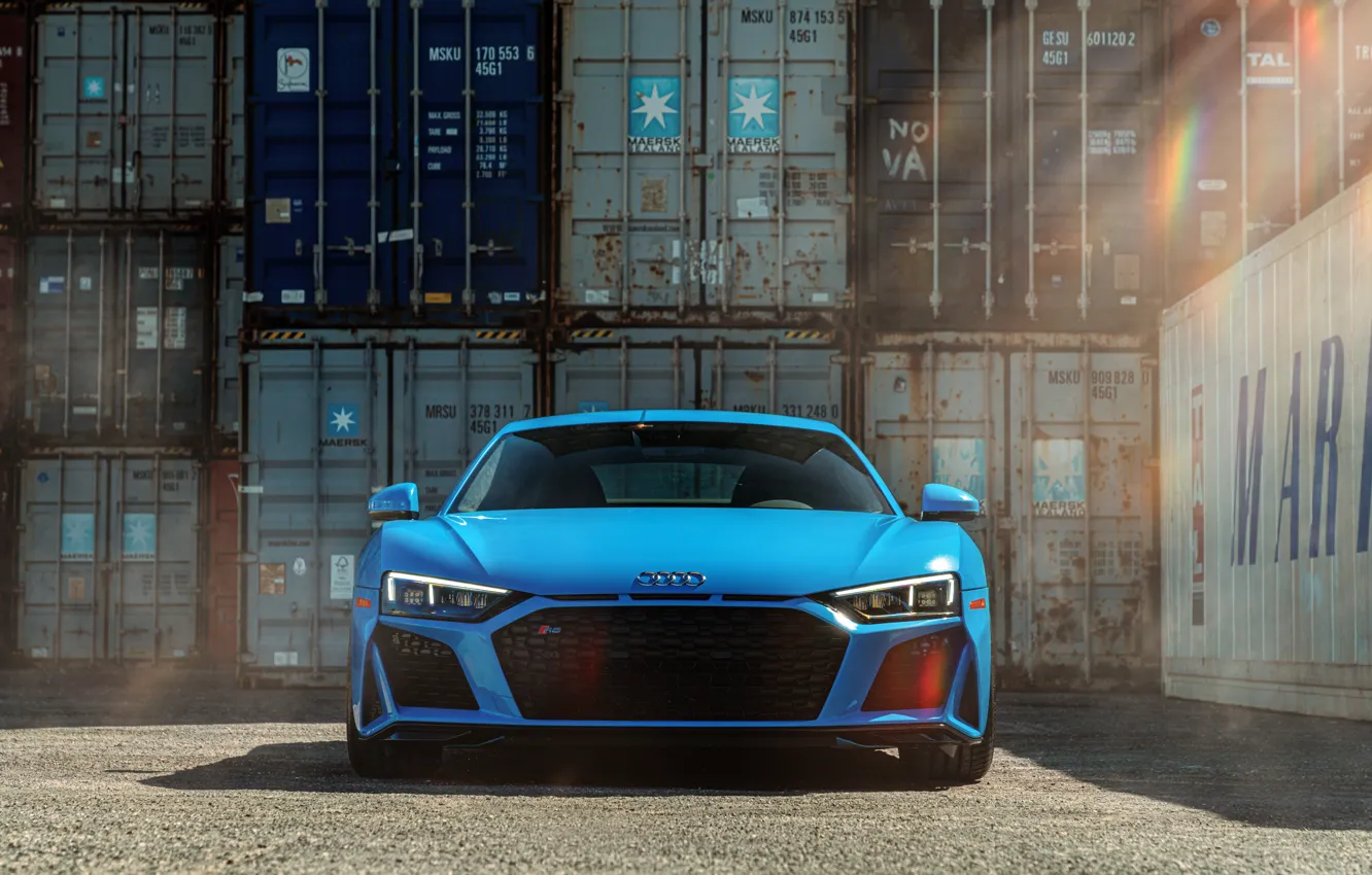 Фото обои Audi, Blue, Front, VAG