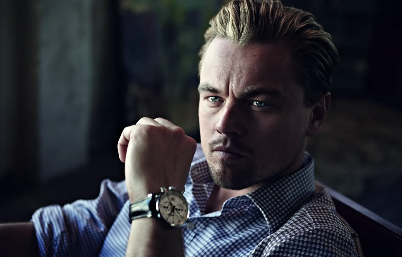 Фото обои Часы, Мужчина, Актёр, Рубашка, Леонардо ДиКаприо, Watch, Leonardo DiCaprio, Man