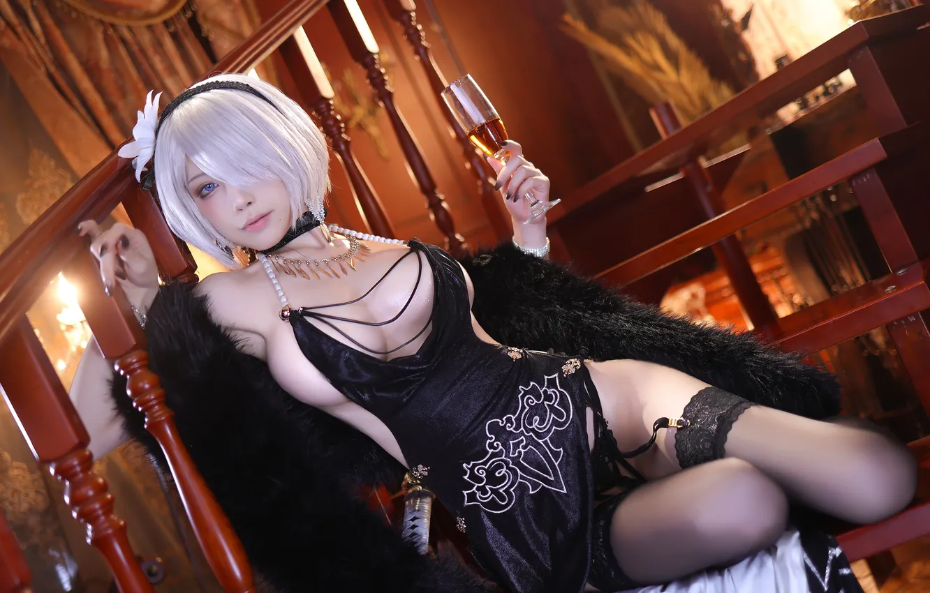 Фото обои girl, young, nier automata