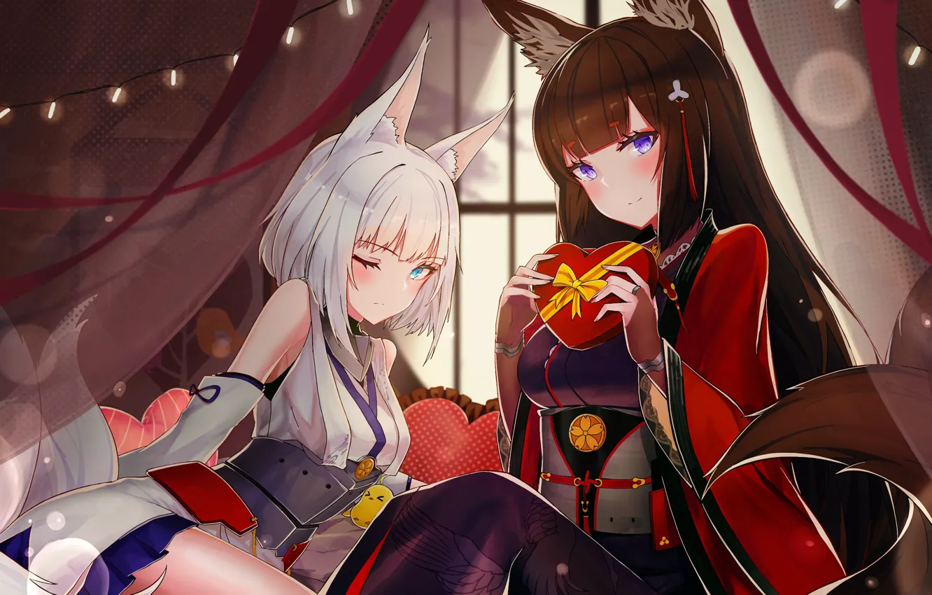 Фото обои kaga, amagi, azur lane, septoleaf