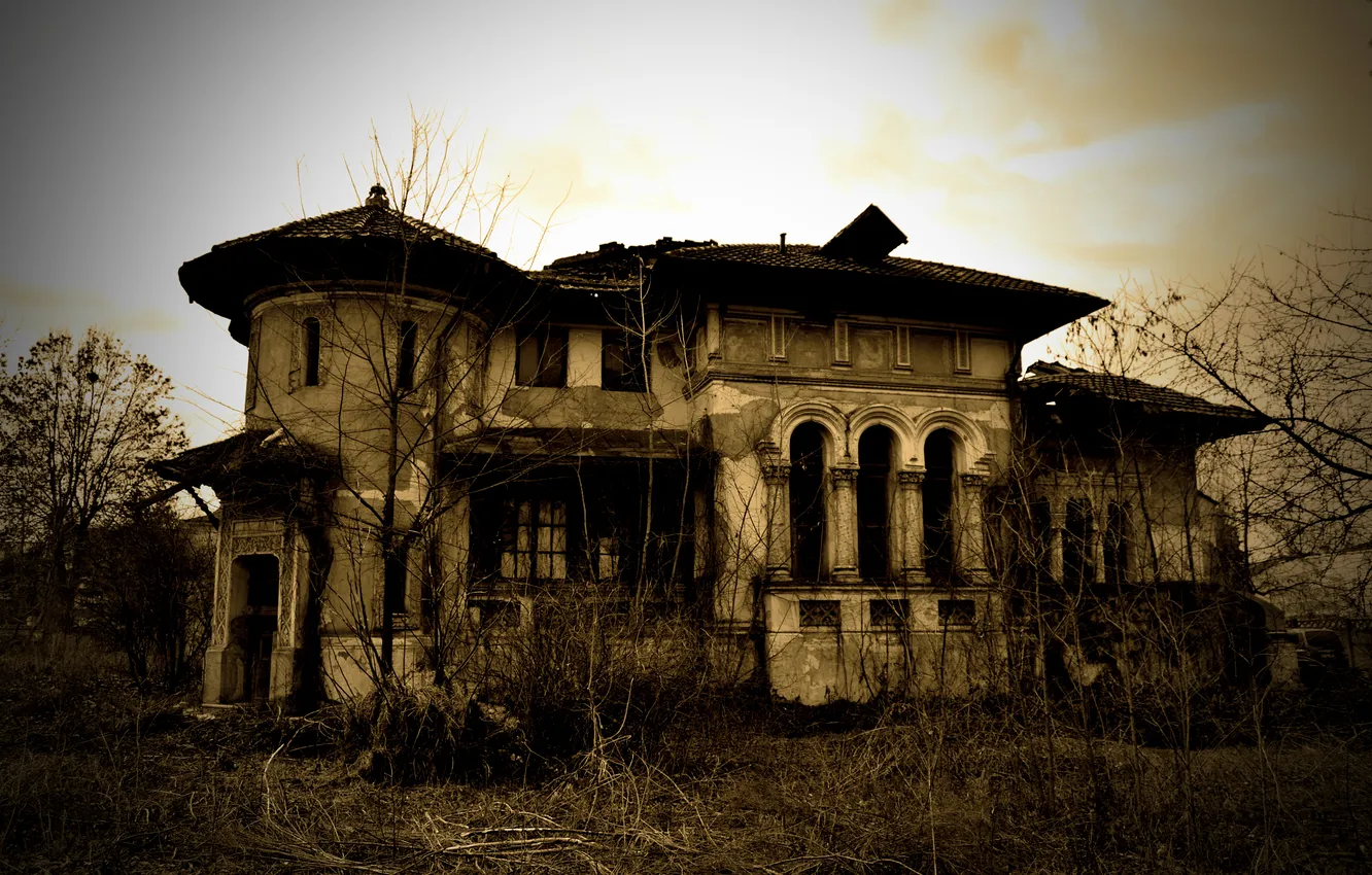 Фото обои дом, заброшенный, beautiful abandoned house