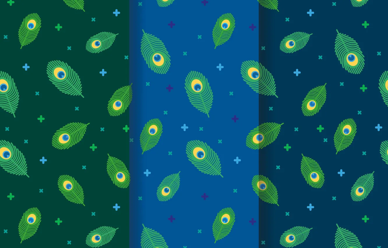 Фото обои синий, зеленый, фон, текстура, pattern, Peacock, feather