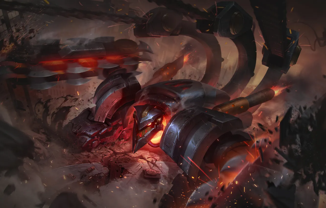 Фото обои Art, League of Legends, Skin, LoL, Skarner, Battlecast