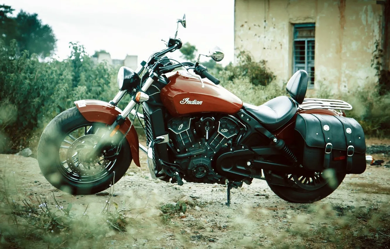 Фото обои Indian, Scout, Motorcycle