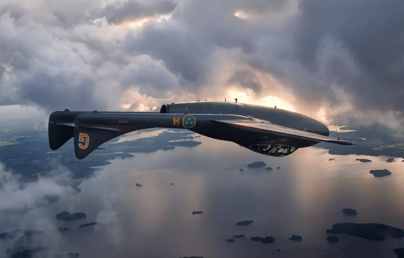 Фото обои британский, Vampire, реактивный истребитель, De Havilland