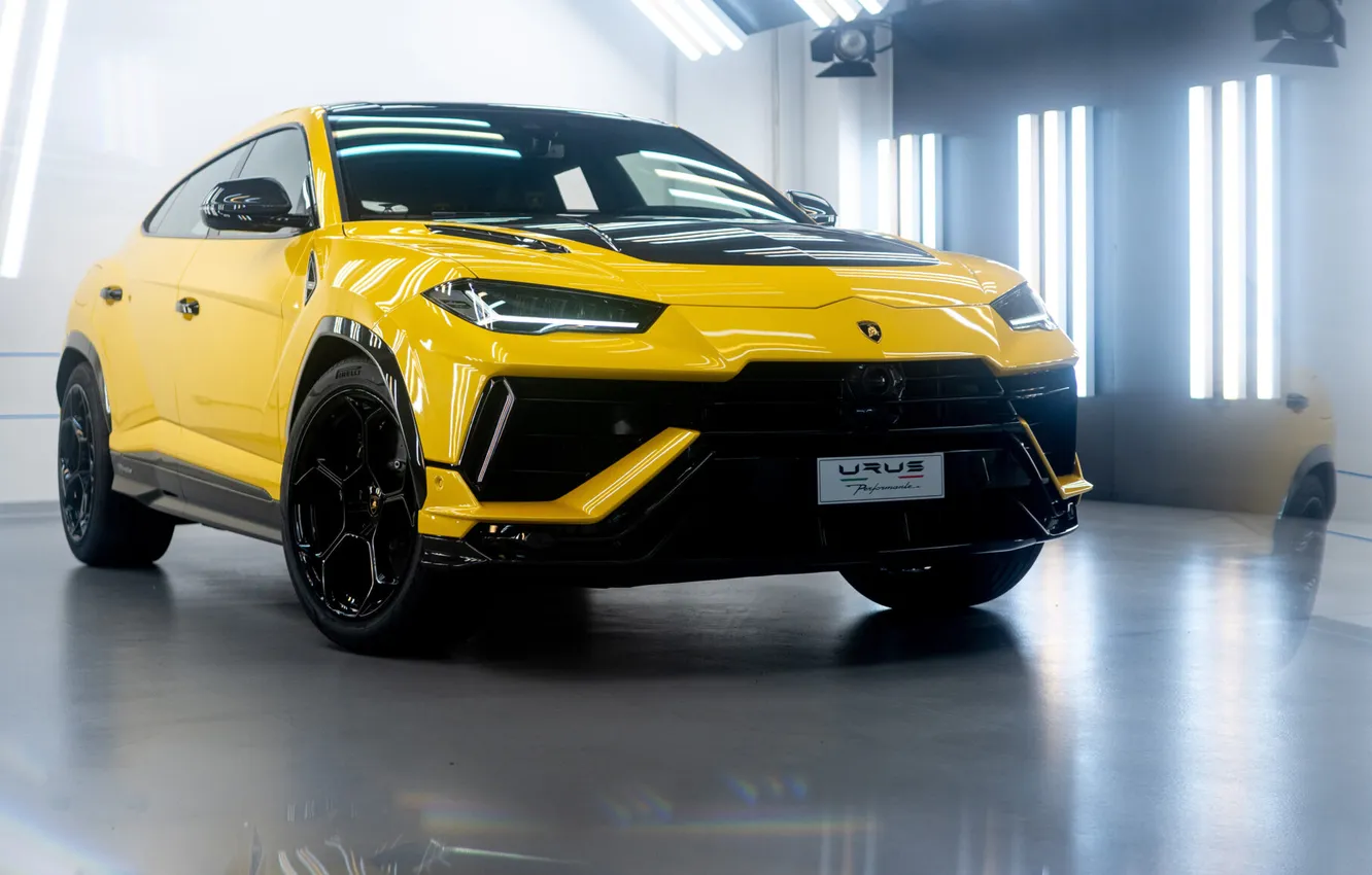 Фото обои car, lamborghini, view, performante, urus