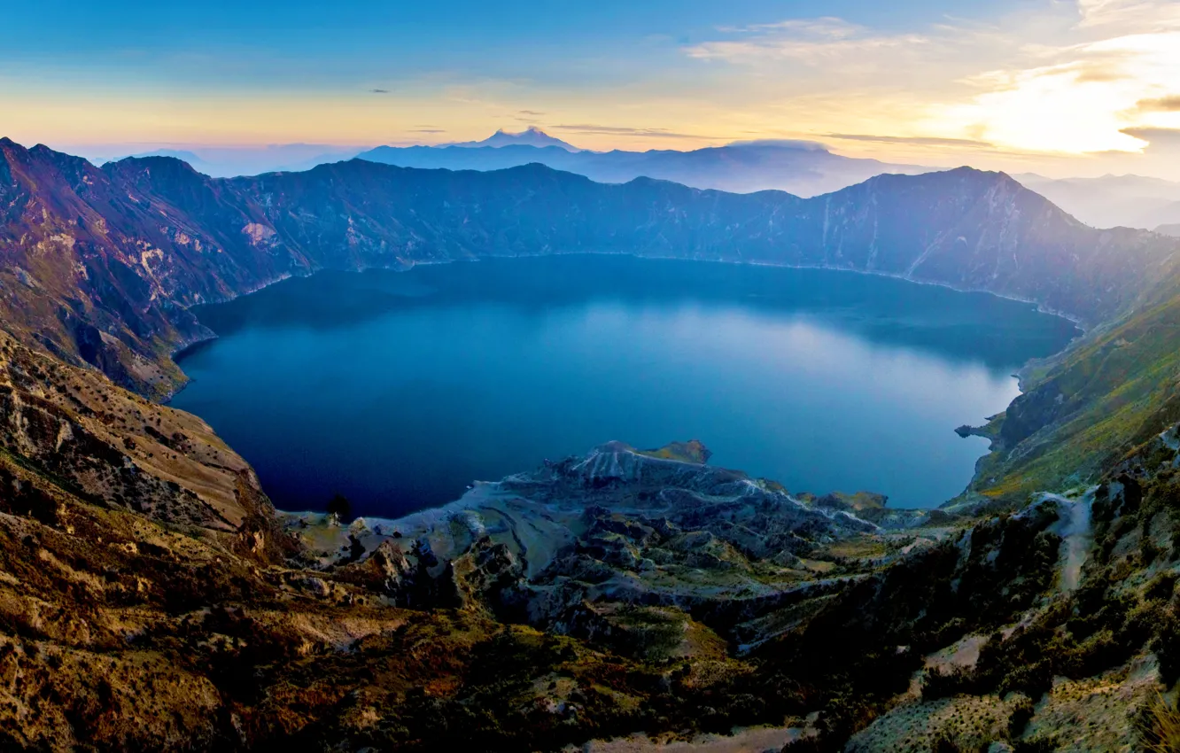 Фото обои природа, озеро, море., кратор