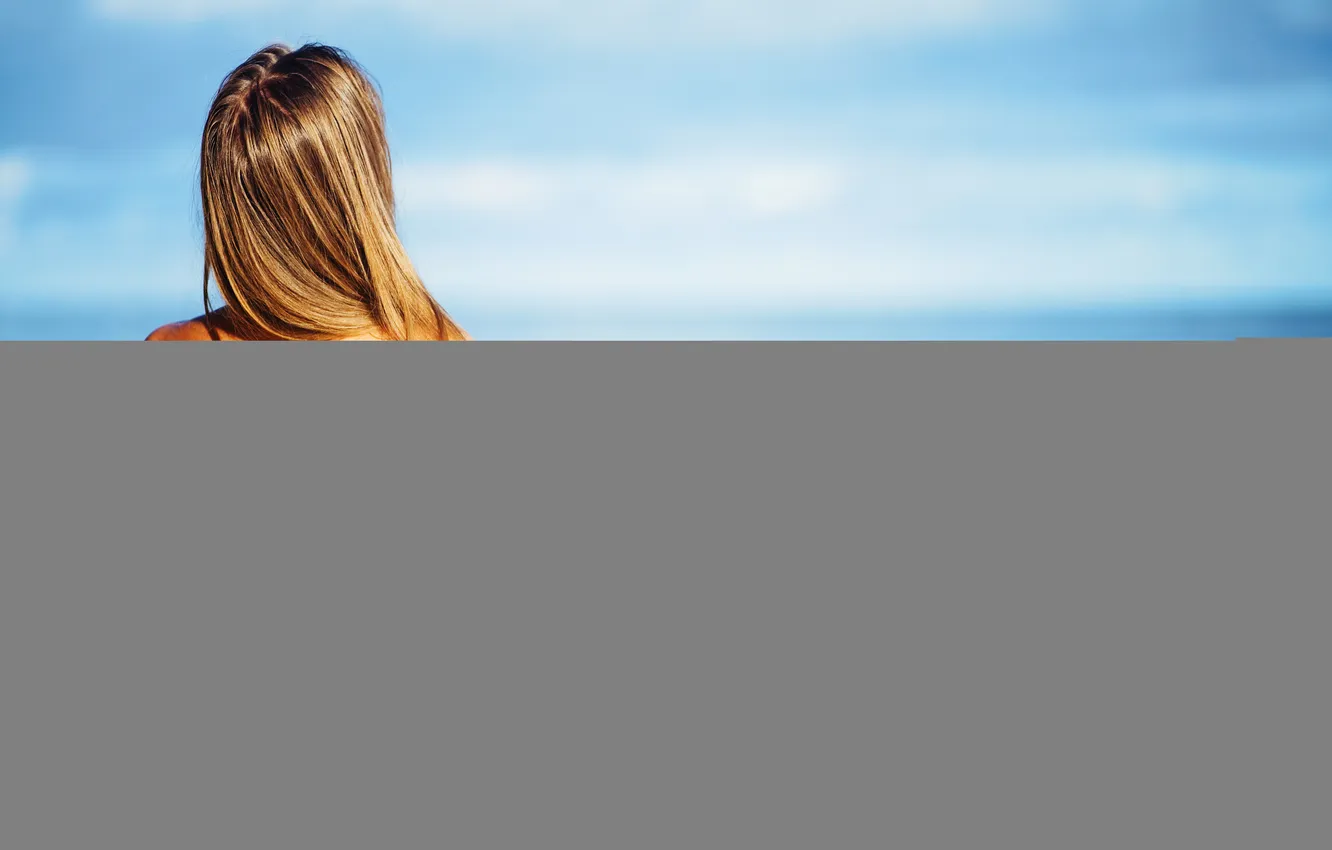 Фото обои woman, back, bath towel