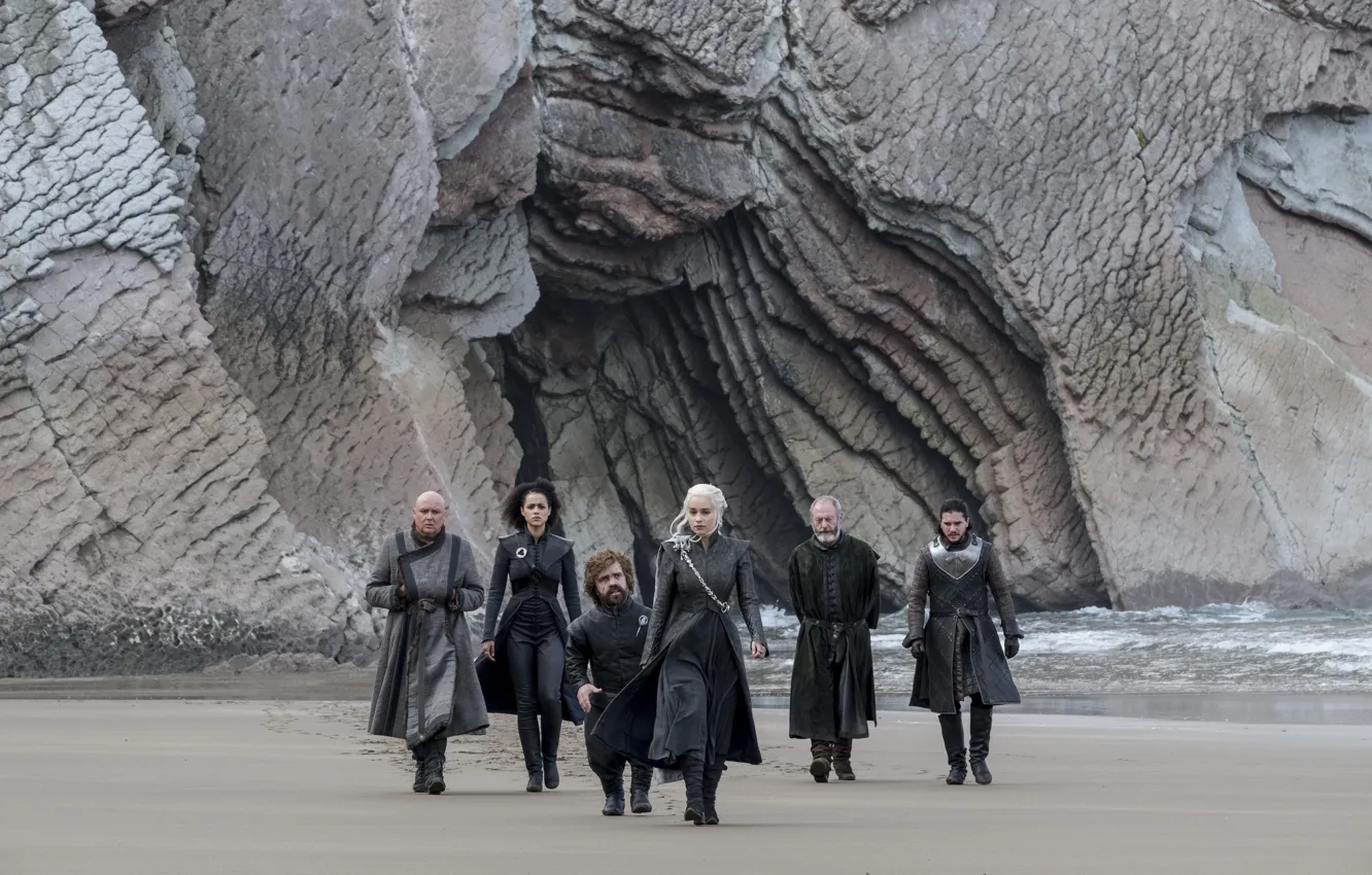 Фото обои game of thrones, season 7, cast, tv series, dragon stone