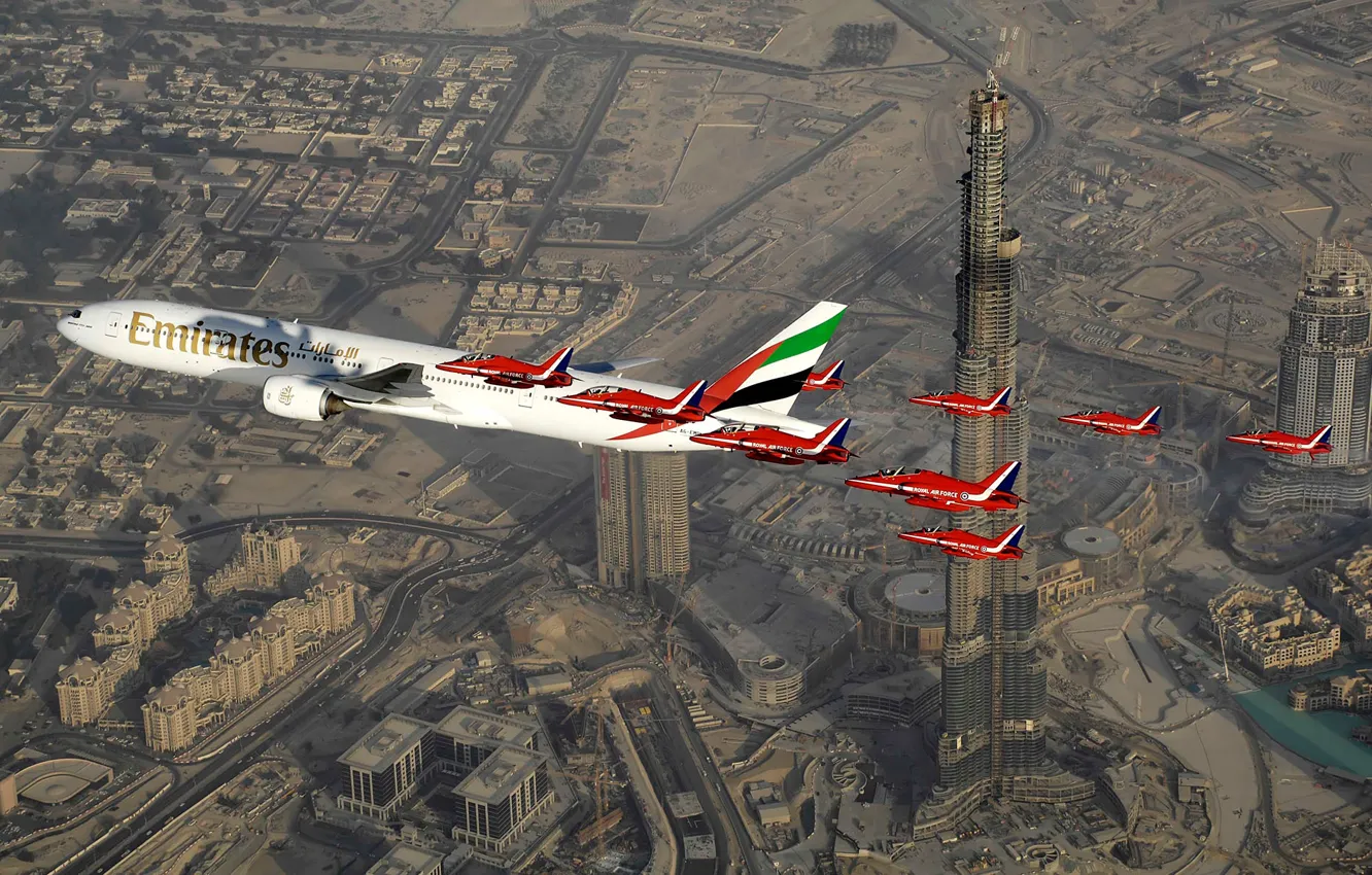 Фото обои самолет, большой, ястреб, Emirates, семейство, пассажирский, для, Hawk