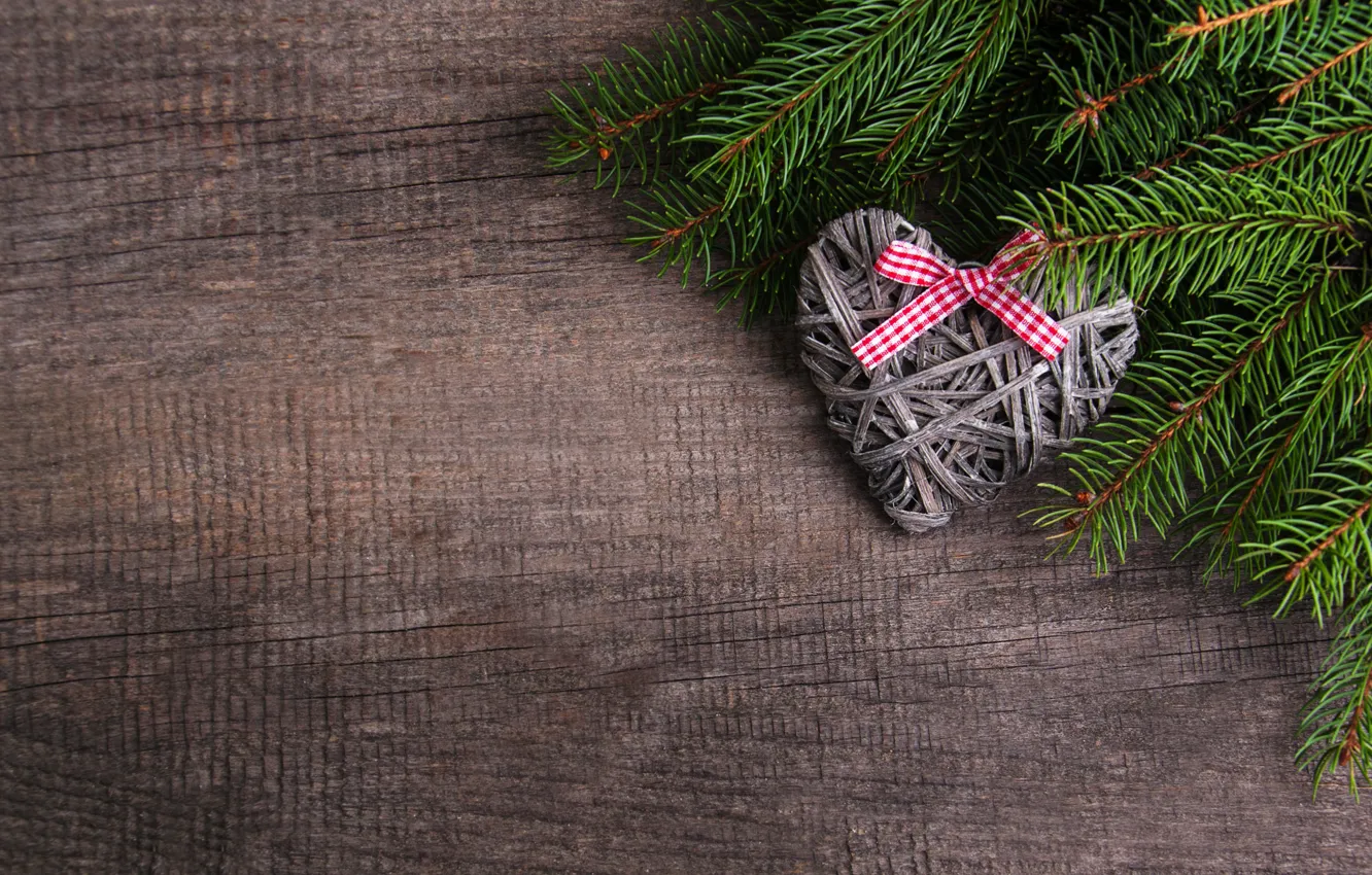 Фото обои украшения, сердце, Новый Год, Рождество, love, christmas, heart, wood