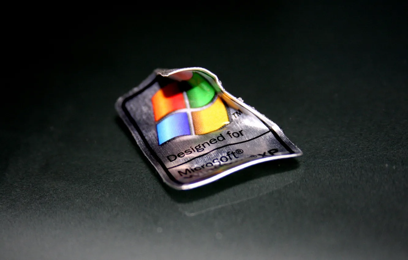 Фото обои макро, минимализм, логотип, Windows XP