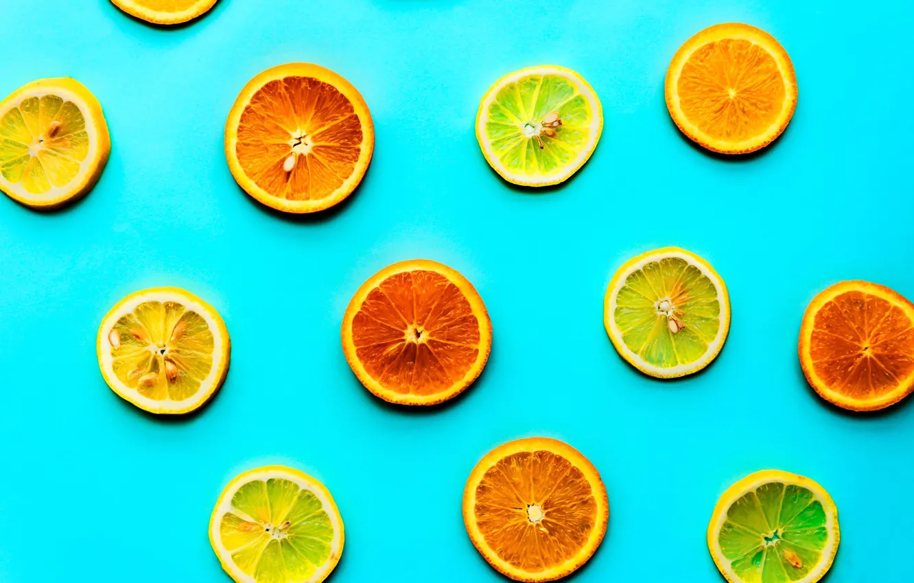 Фото обои фон, лимон, апельсин
