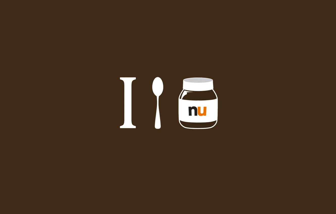Фото обои ложка, Nutella, spoon, нутелла