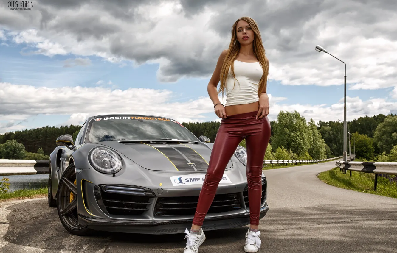 Фото обои модель, Девушка, Porsche, фигура, ножки, Oleg Klimin