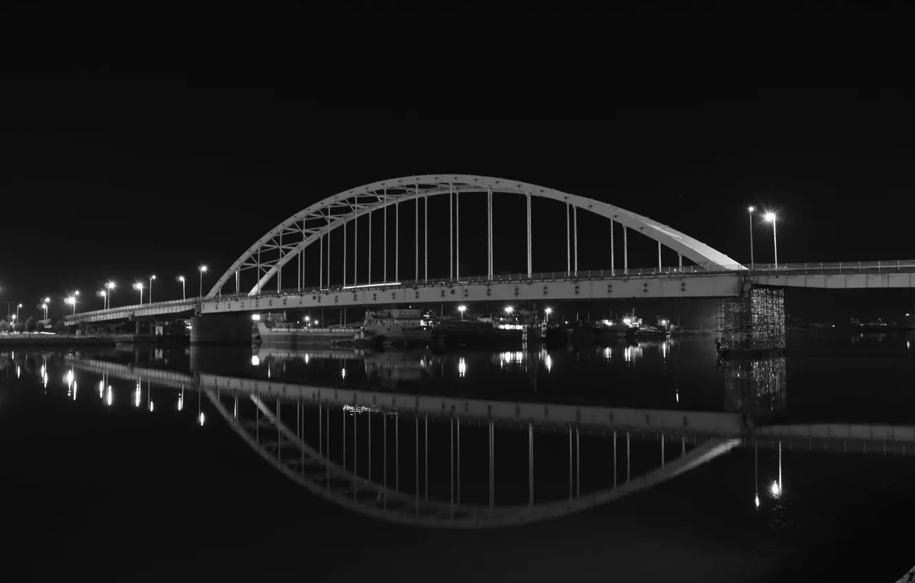Фото обои bridge, night, new, khorramshahr